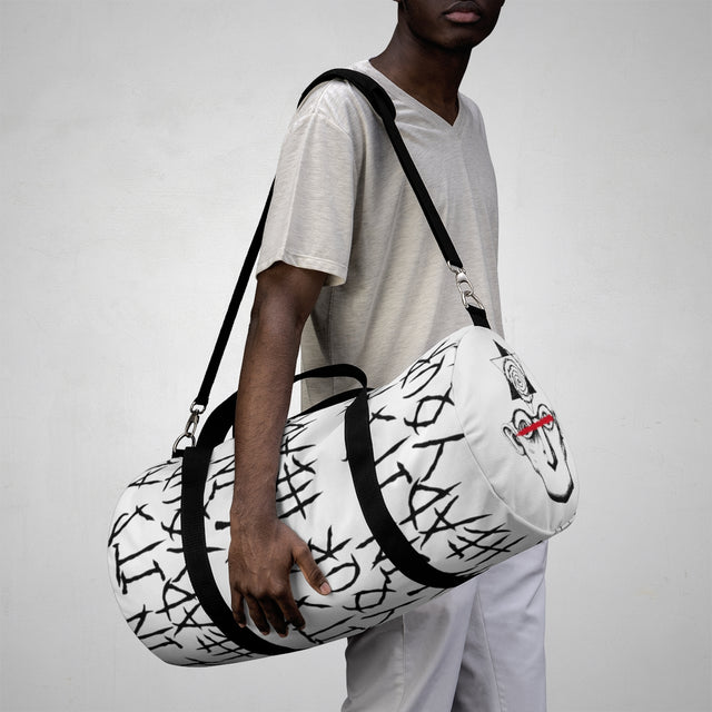 Kelly, White Duffel Bag